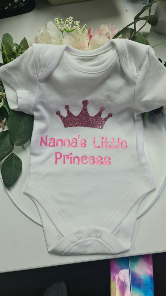 nanna's little princess baby vest