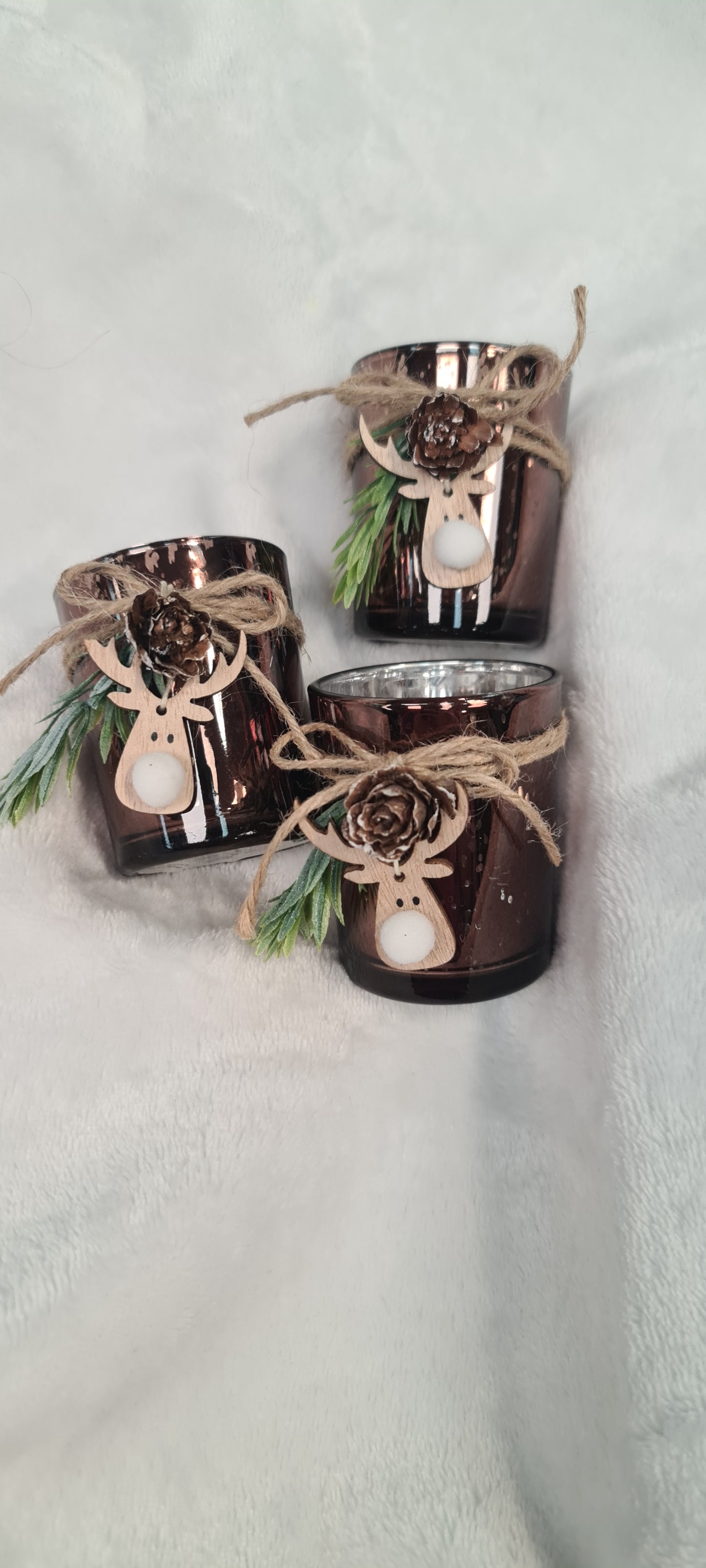 Bronze Reindeer Tealight Holder