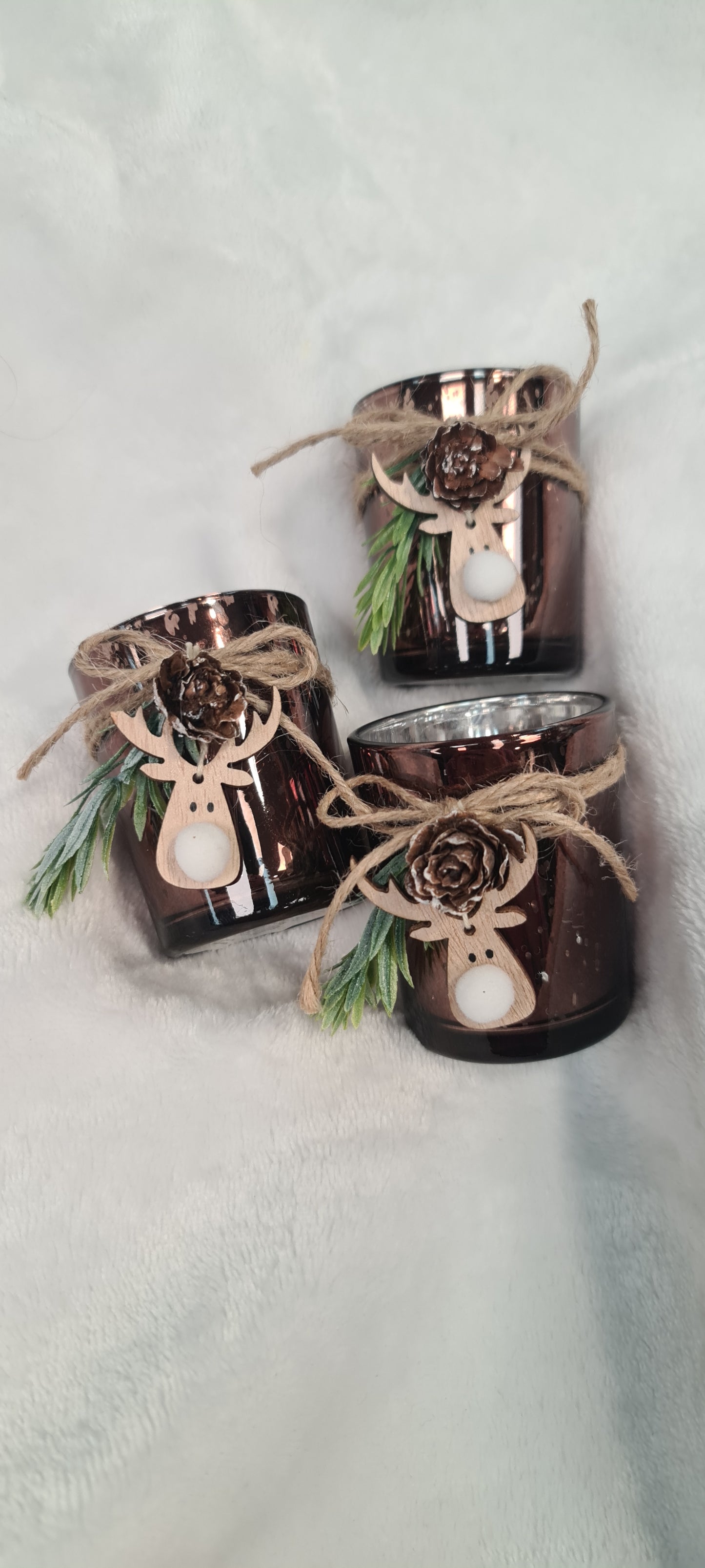 Bronze Reindeer Tealight Holder