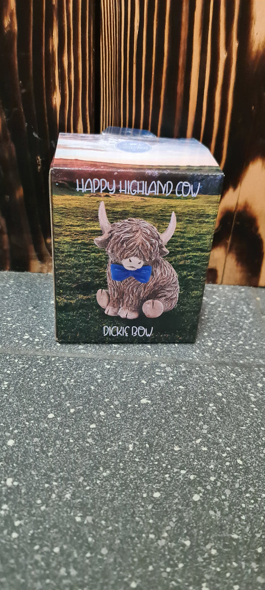 Happy Highland Cow -  Dickie Bow