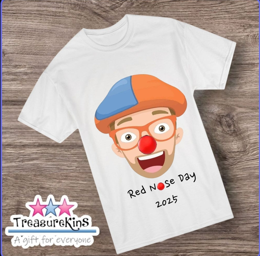 Red Nose day TShirt - Blippi Inspired