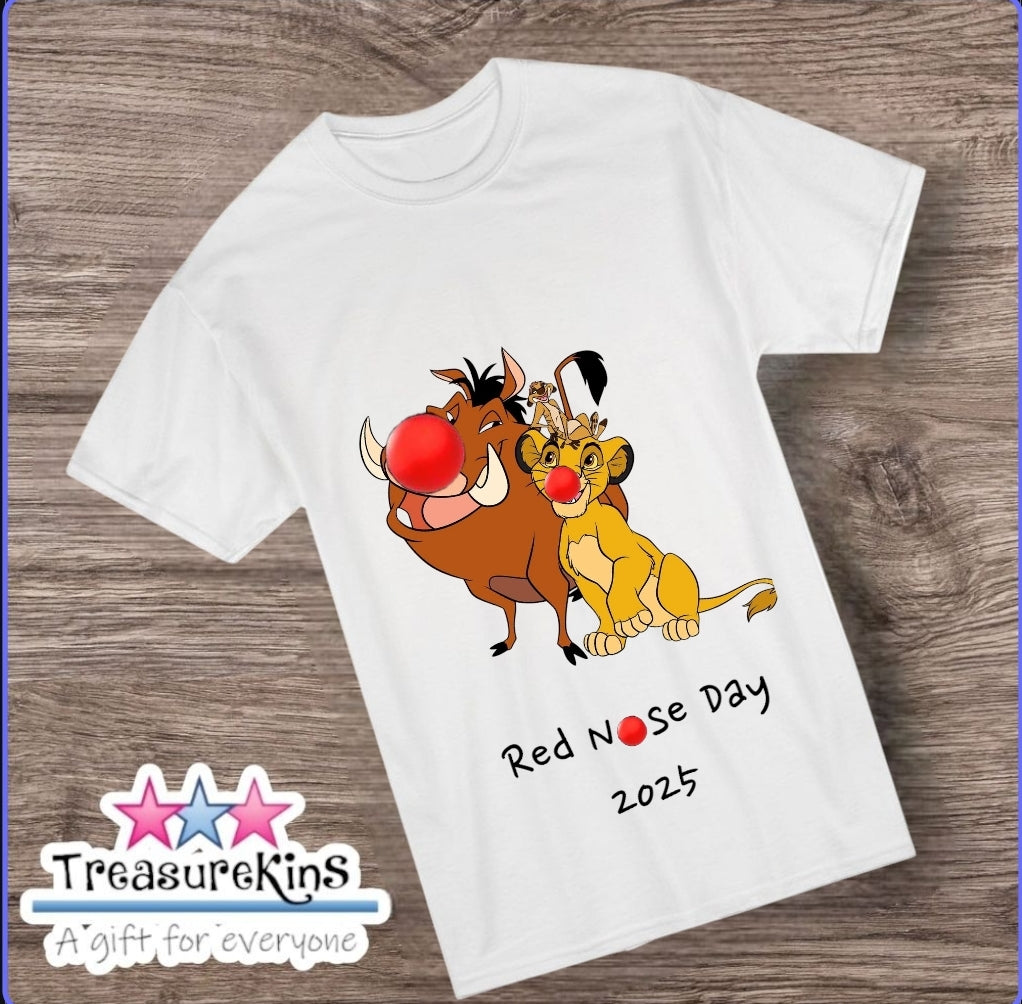 Red Nose day TShirt -Lion King Inspired