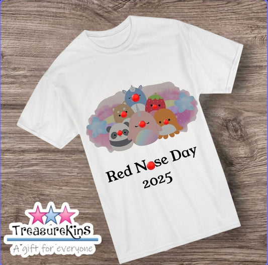 Red Nose day TShirt - Squishmallows Inspired