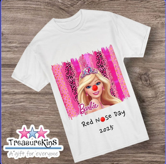 Red Nose day TShirt - Barbie Inspired