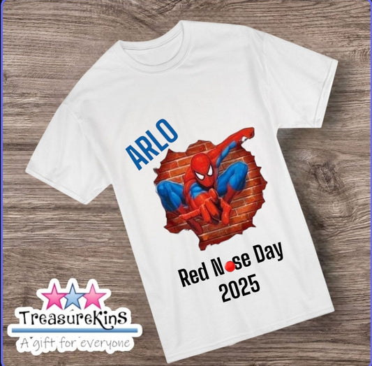 Red Nose day TShirt - Spider man Inspired