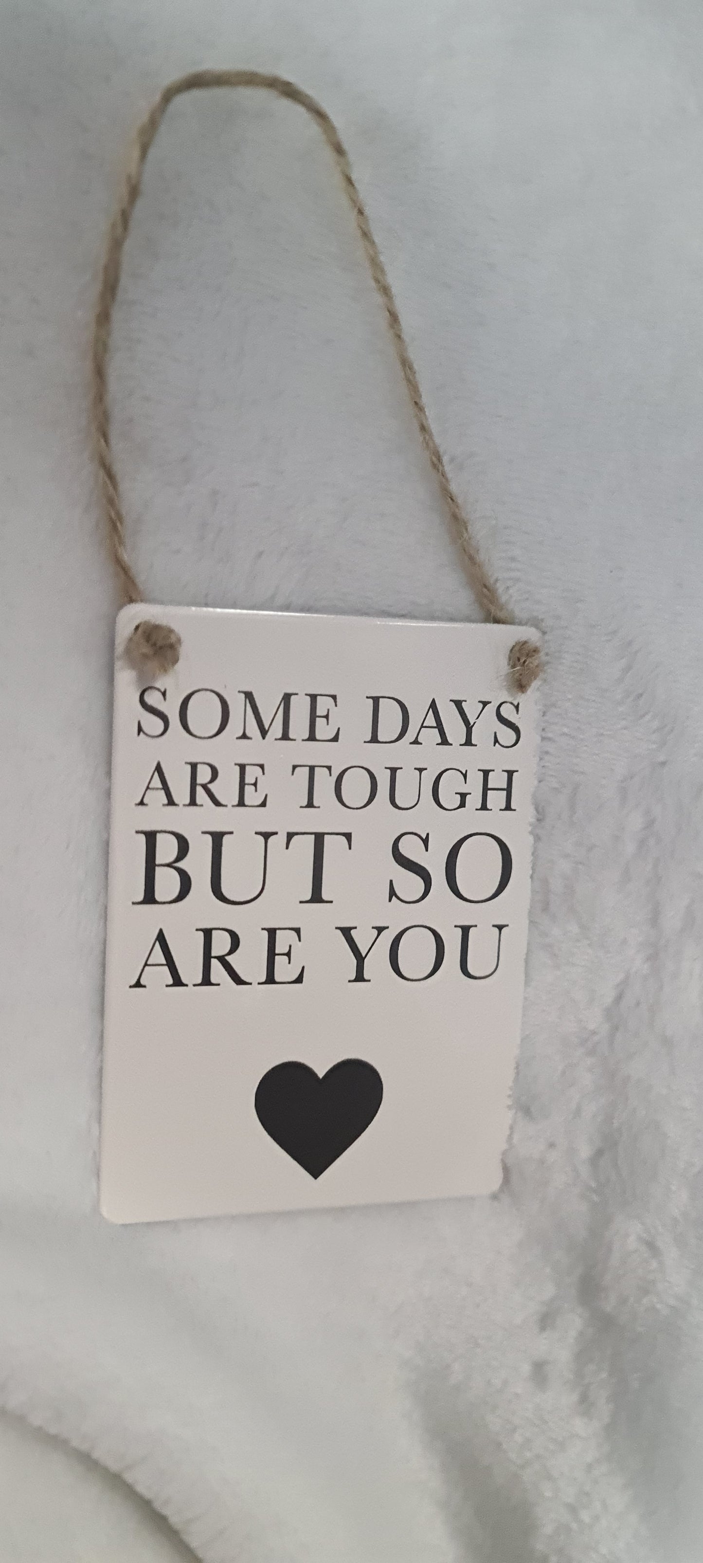 mini metal hanging plaque -SOME DAYS ARE TOUGH