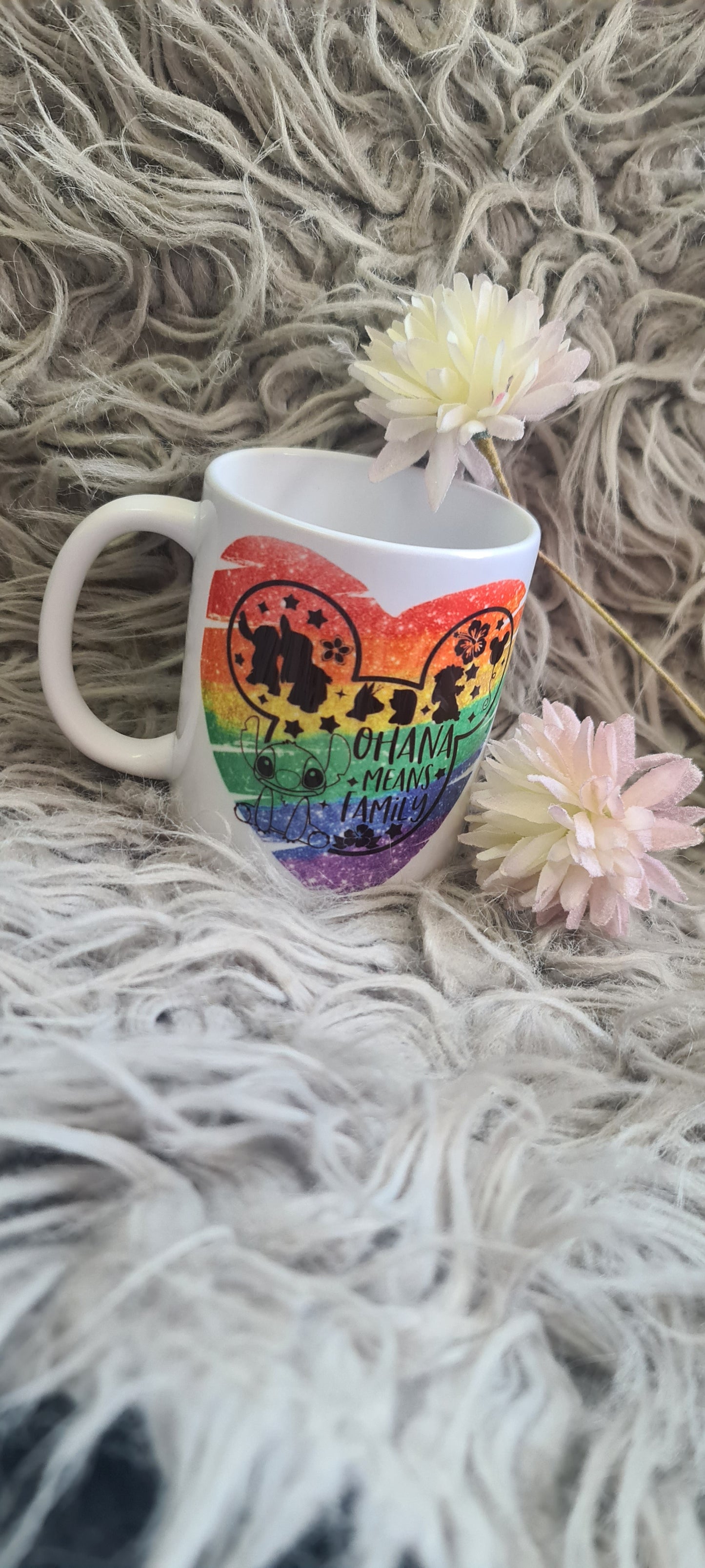 Stitch, OHANA MEANS FAMILY Mug