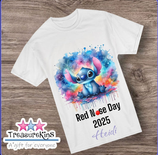 Red Nose day TShirt - Stitch Inspired