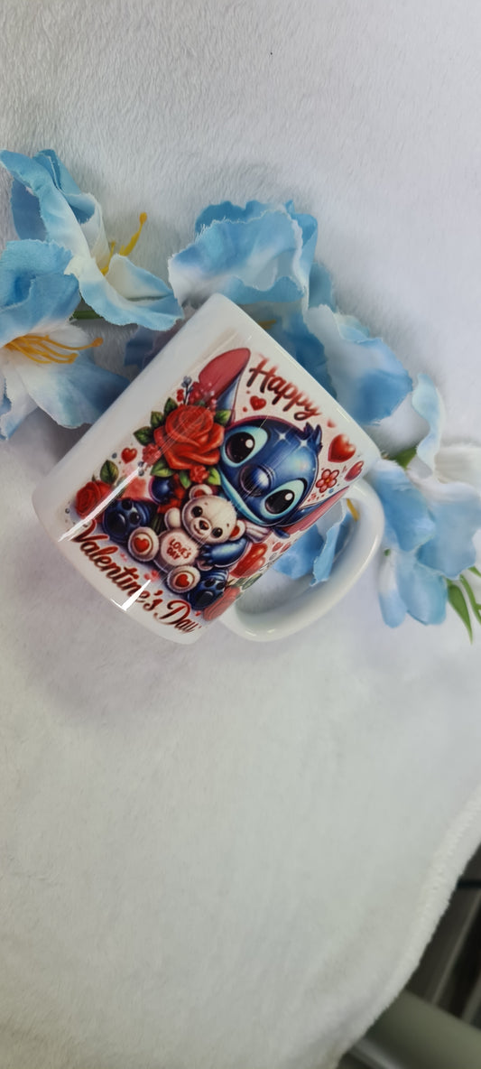 Valentines day stitch Mug