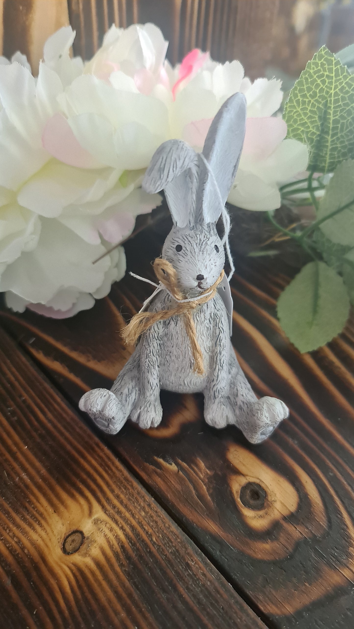 Grey Sitting Bunny