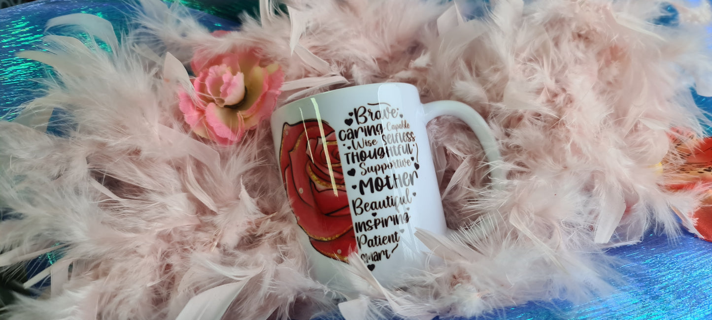 rose/heart sentiment mother mug