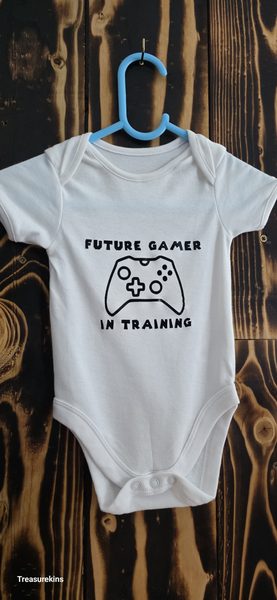Future Gamer in training baby vest