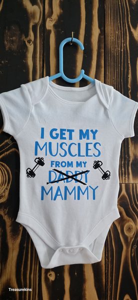 I get my muscles baby vest