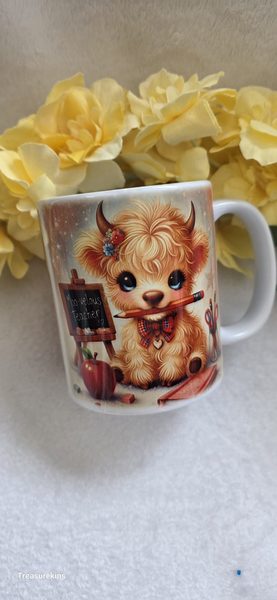 Moo-velous Teacher - Highland Cow mug